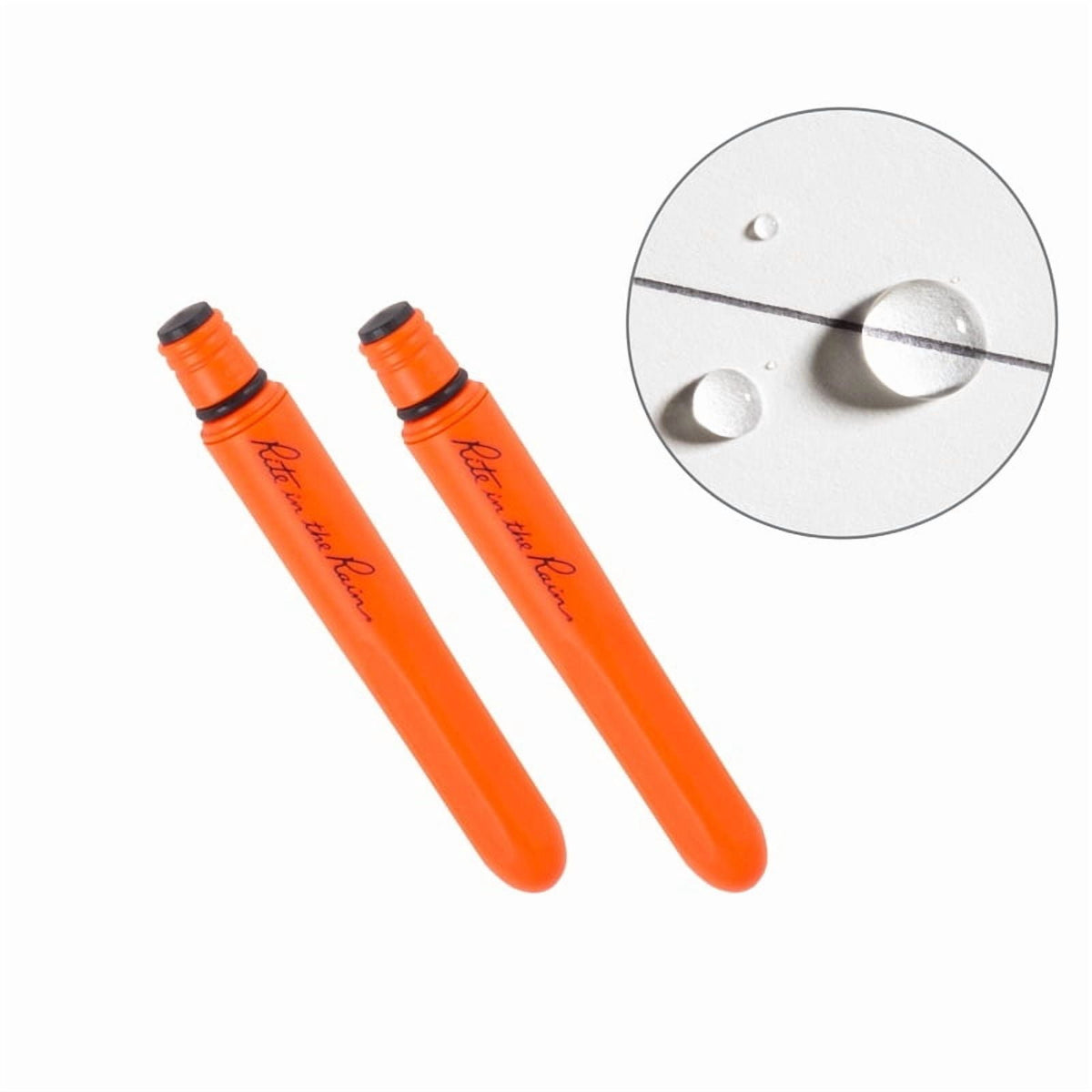 Rite in the Rain All-Weather EDC Pen, Orange POKKA 2- pack, 0.8mm Ink, Fine Point